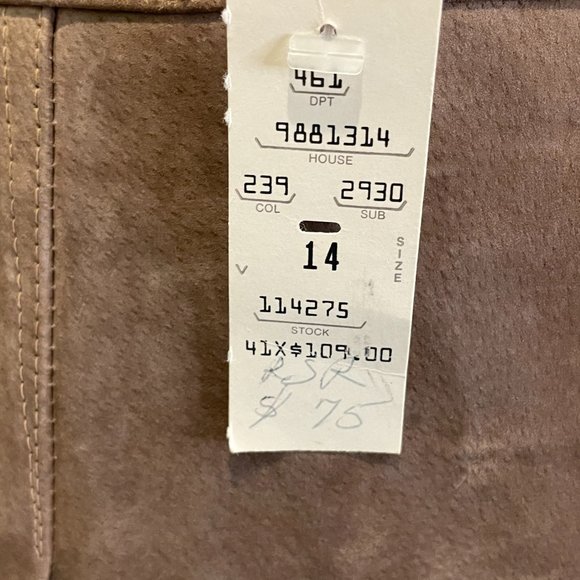 Wear it Out Womens Lined Layered Suede Skirt sz 14 NWT (1 Flaw) See Photos - Picture 9 of 9